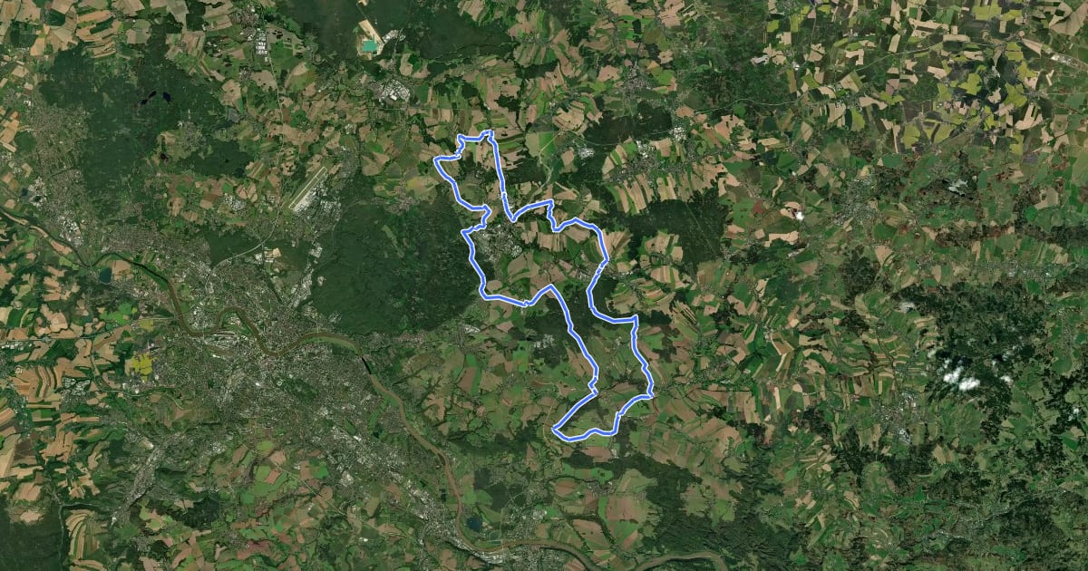 Маршрут Erlebnisregion Dresden Route 2 на спутниковом снимке
