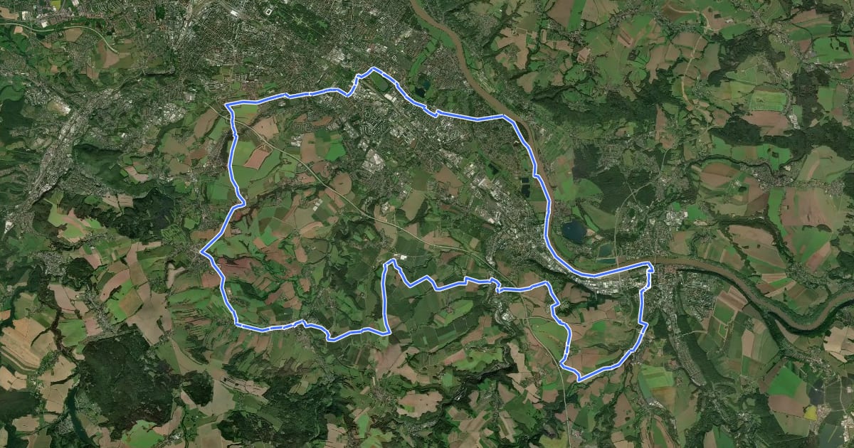 Маршрут Erlebnisregion Dresden Route 4 на спутниковом снимке