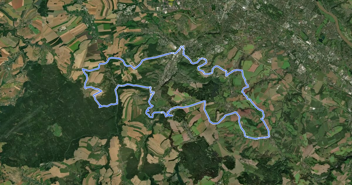 Маршрут Erlebnisregion Dresden Route 5 на спутниковом снимке