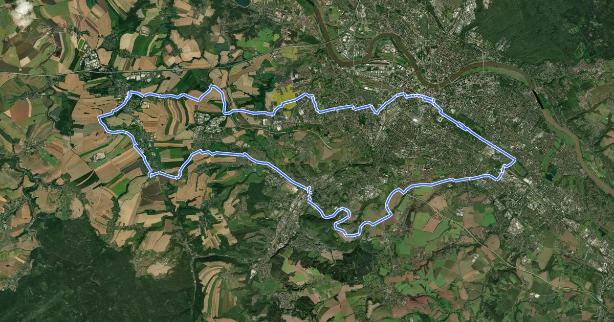 Маршрут Erlebnisregion Dresden Route 6 на спутниковом снимке