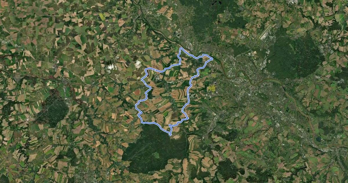 Маршрут Erlebnisregion Dresden Route 7 на спутниковом снимке
