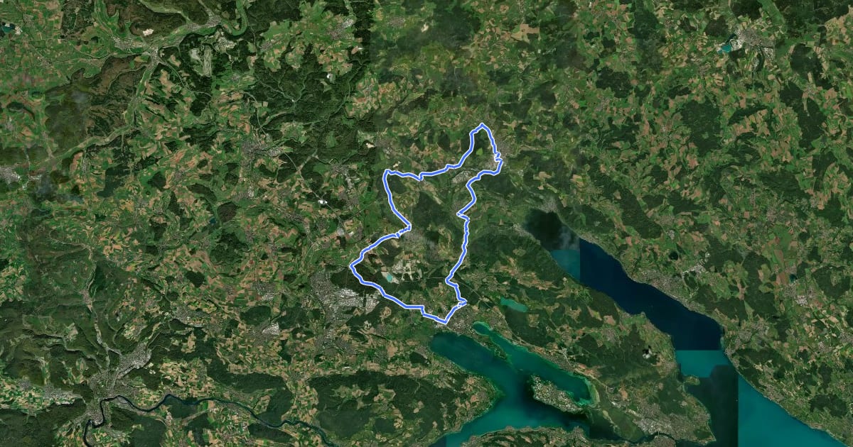 Маршрут Erlebnisroute 10 на спутниковом снимке
