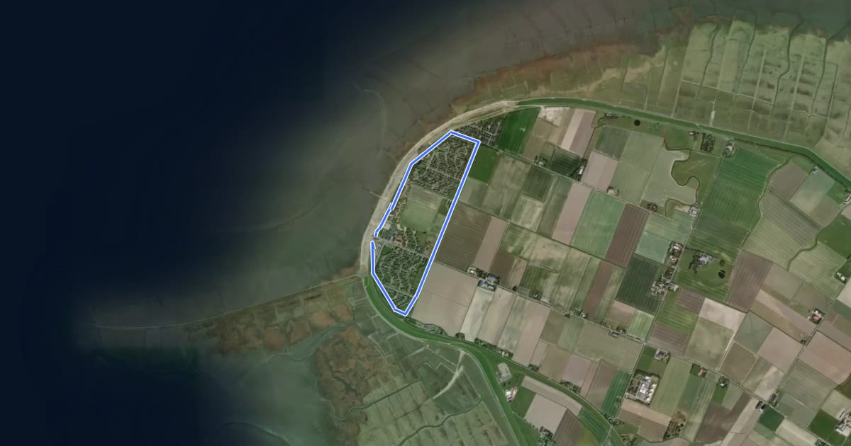 Маршрут Erlebnisrundweg Friedrichskoog-Spitze на спутниковом снимке