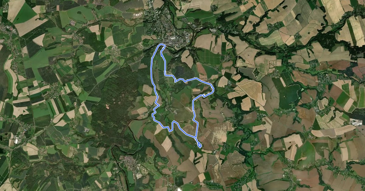Маршрут Erlebnistour Seelitz на спутниковом снимке