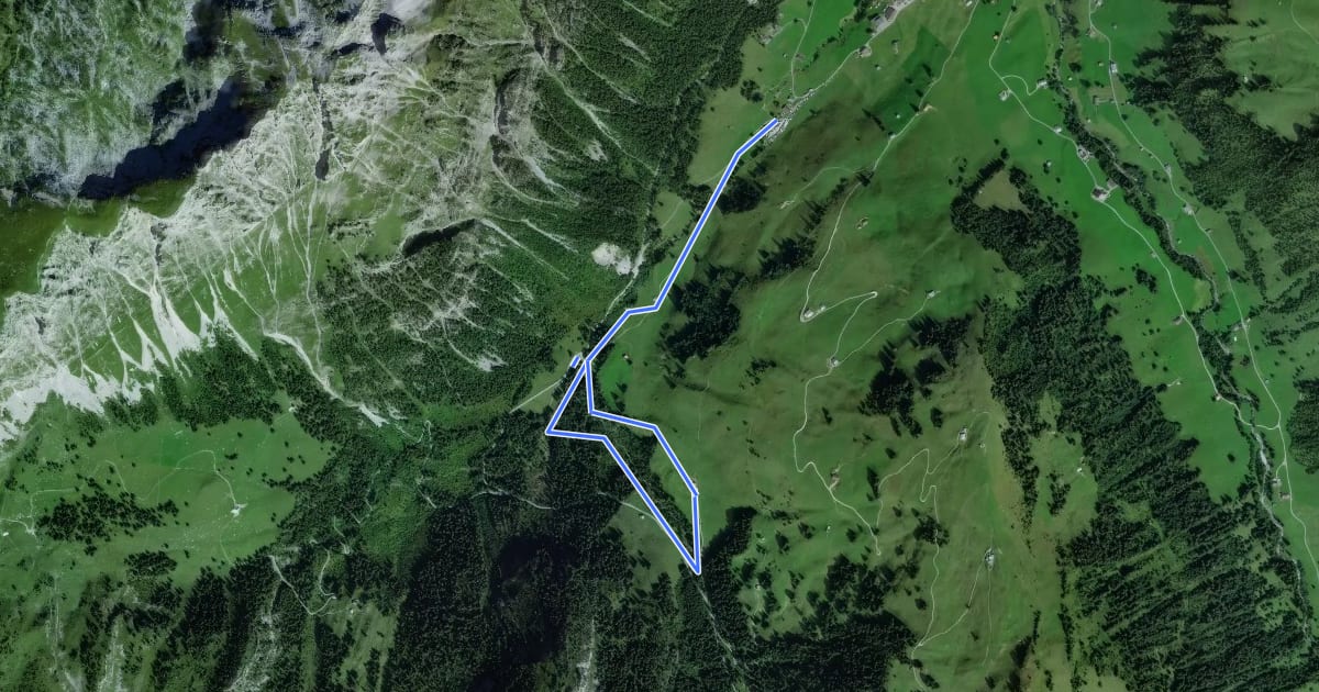 Маршрут Erlebnisweg Grimmimutz на спутниковом снимке