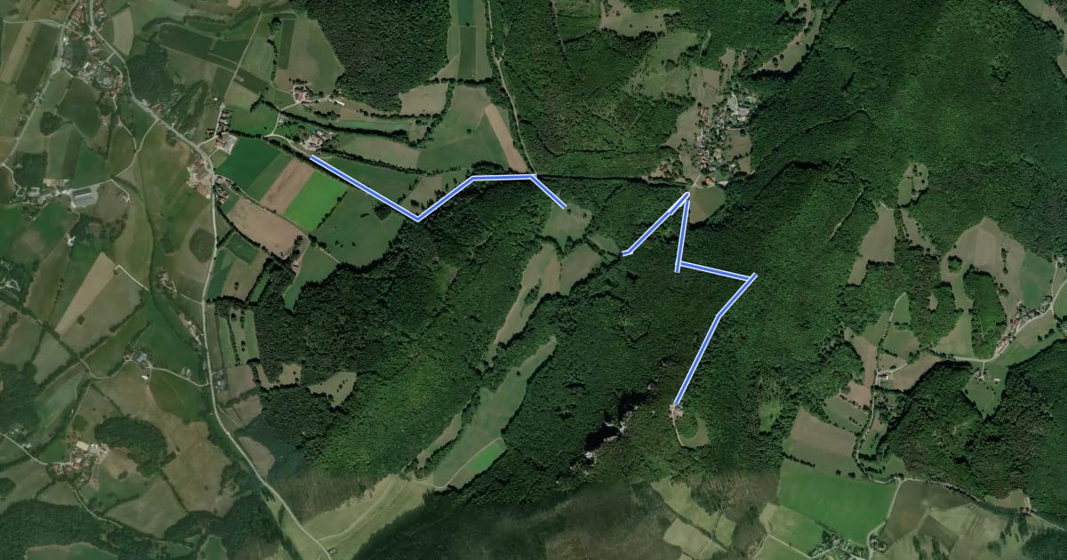 Маршрут Erlebnisweg Peilstein (Mostheuriger Karner - Peilsteinhaus) на спутниковом снимке
