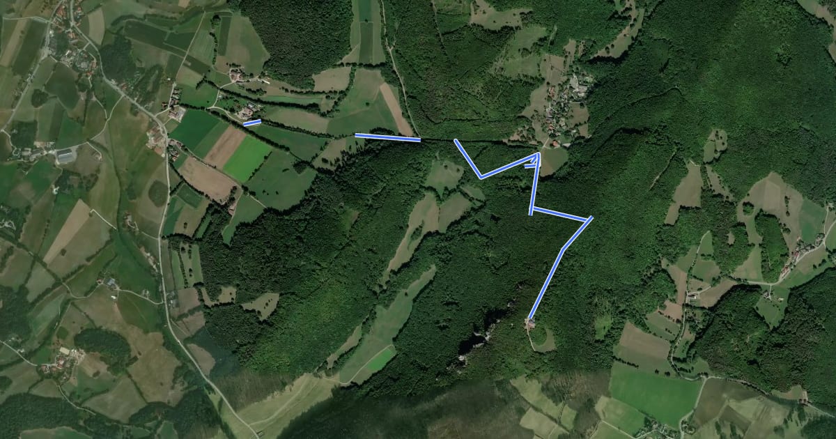 Маршрут Erlebnisweg Peilstein (Peilsteinhaus - Mostheuriger Karner) на спутниковом снимке