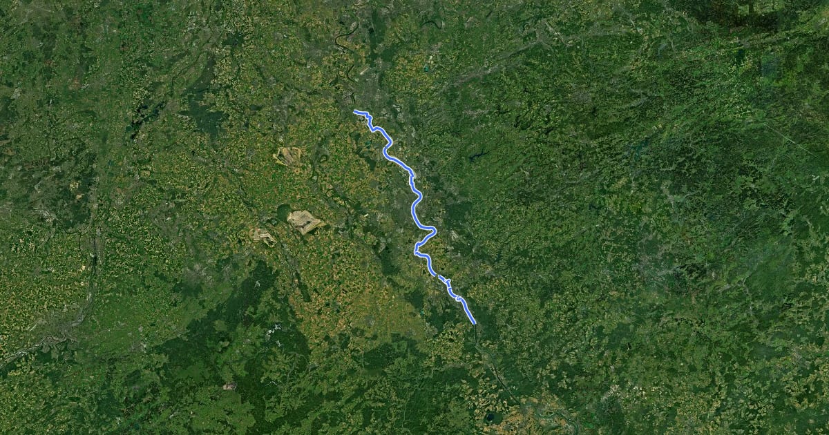 Маршрут Erlebnisweg Rheinschiene (West (Süd)) на спутниковом снимке