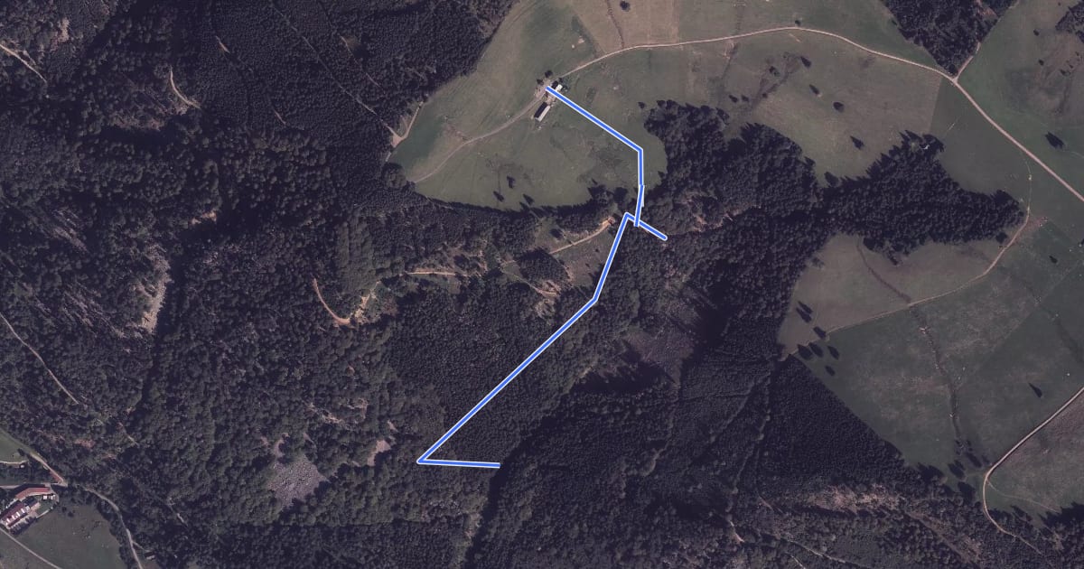 Маршрут Erlenbacher Hütte - Unterm Rappenfelsen на спутниковом снимке