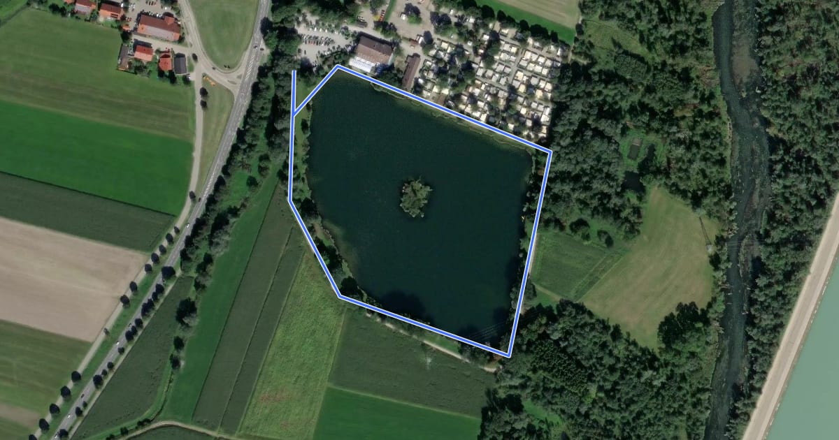 Маршрут Erlensee Rundweg на спутниковом снимке