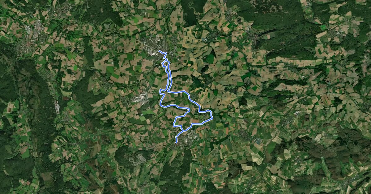 Маршрут Erlesene Natur - Im Reich des grünen Königs на спутниковом снимке