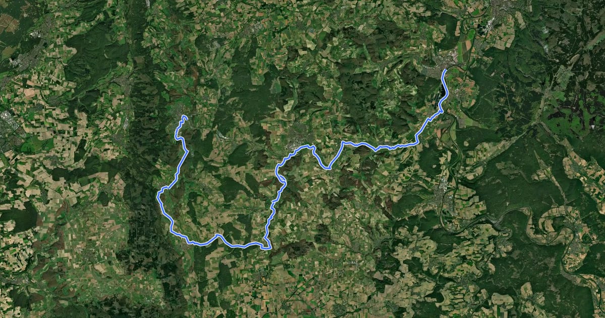 Маршрут Erlesene Natur - Netheradweg на спутниковом снимке