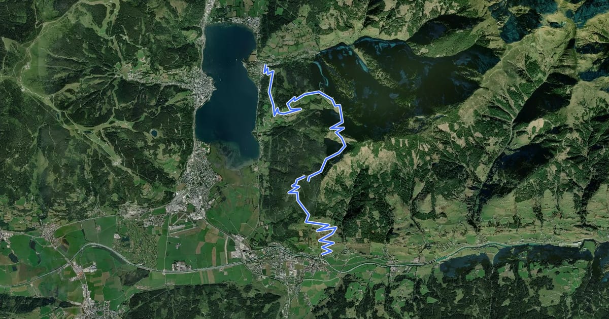 Маршрут Erlhofplatten-Tour на спутниковом снимке