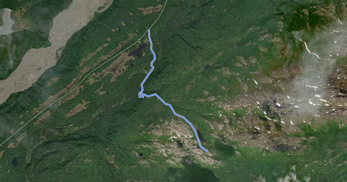 Маршрут Ermine Hill Trail на спутниковом снимке