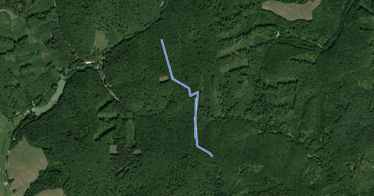 Маршрут Černová trail на спутниковом снимке