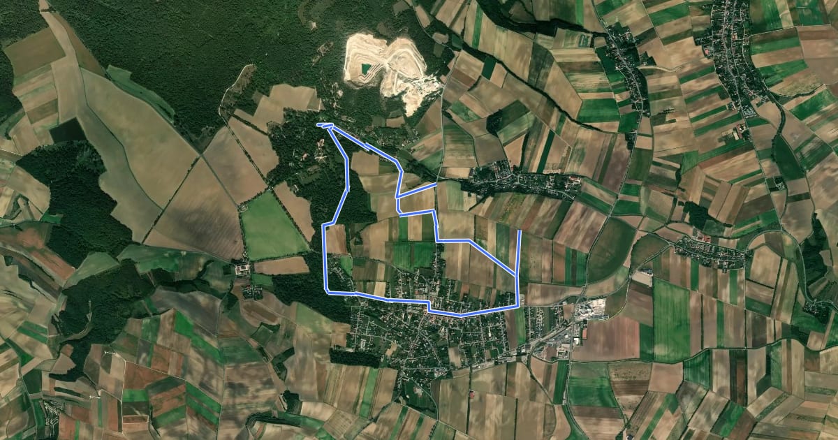 Маршрут Ernsti Wanderweg на спутниковом снимке