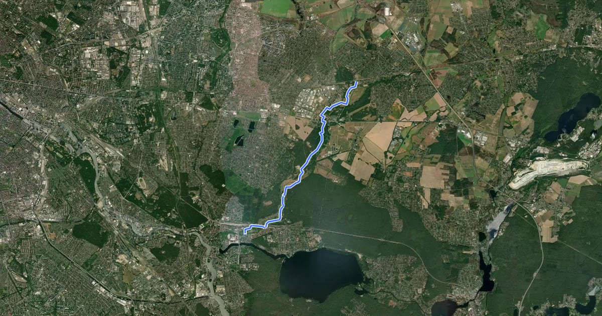 Маршрут Erpetal Wanderweg на спутниковом снимке