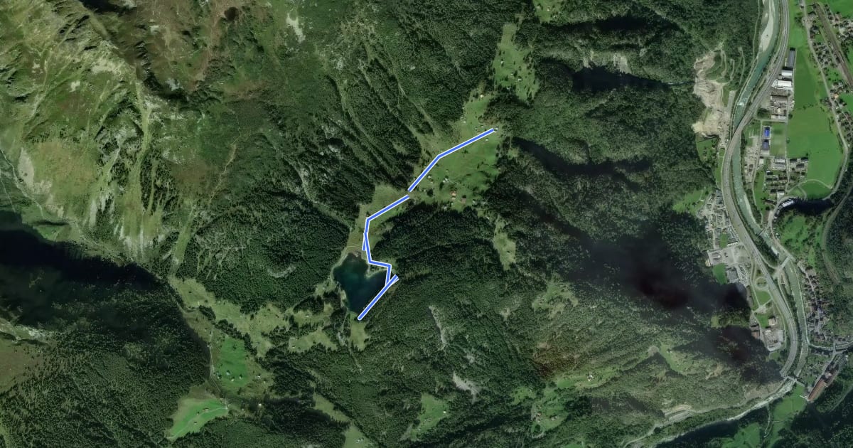 Маршрут Erstfeld Arnisee на спутниковом снимке