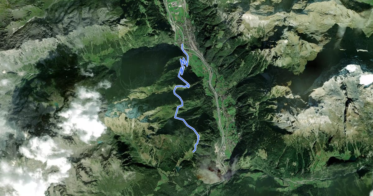 Маршрут Erstfleld Arnisee на спутниковом снимке