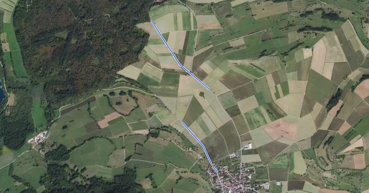 Маршрут Ertenhag - Weiterdingen Weidenbuschstraße на спутниковом снимке