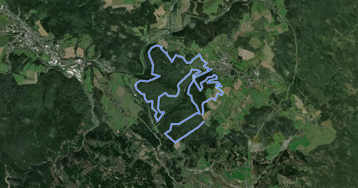 Маршрут Erzgebirgs-Bike-Marathon на спутниковом снимке