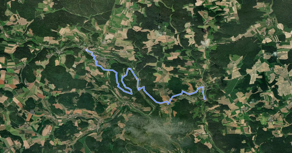 Маршрут Erzweg, Etappe 11: Heimhof - Kastl на спутниковом снимке