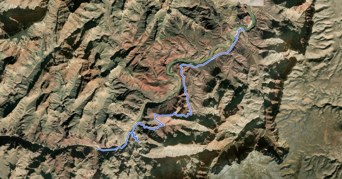 Маршрут Escalante Route на спутниковом снимке