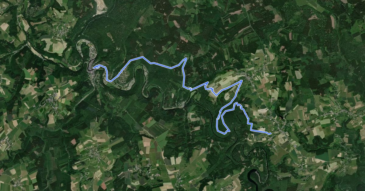 Маршрут Escapardenne Eisleck Trail - Etape 5 на спутниковом снимке