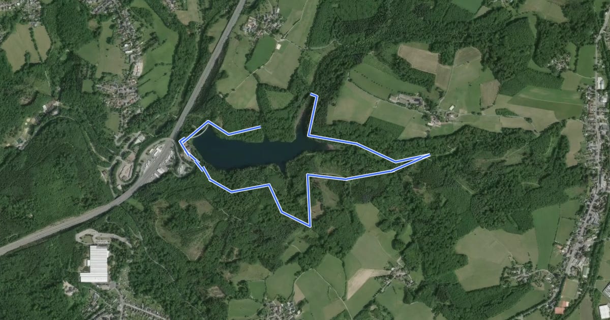 Маршрут Eschbach-Talsperre Rundweg A1 на спутниковом снимке