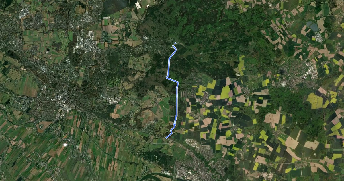 Маршрут Escheburg - Friedrichsruh - (ES -FR) на спутниковом снимке