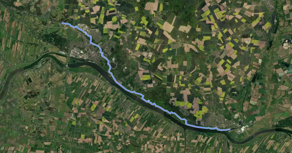 Маршрут Escheburg - Lauenburg (ES-L) на спутниковом снимке