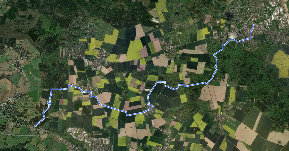 Маршрут Escheburg - Schwarzenbek (ES - SB) на спутниковом снимке
