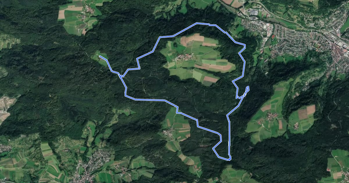 Маршрут Eschelhof - Hörschbachtour на спутниковом снимке