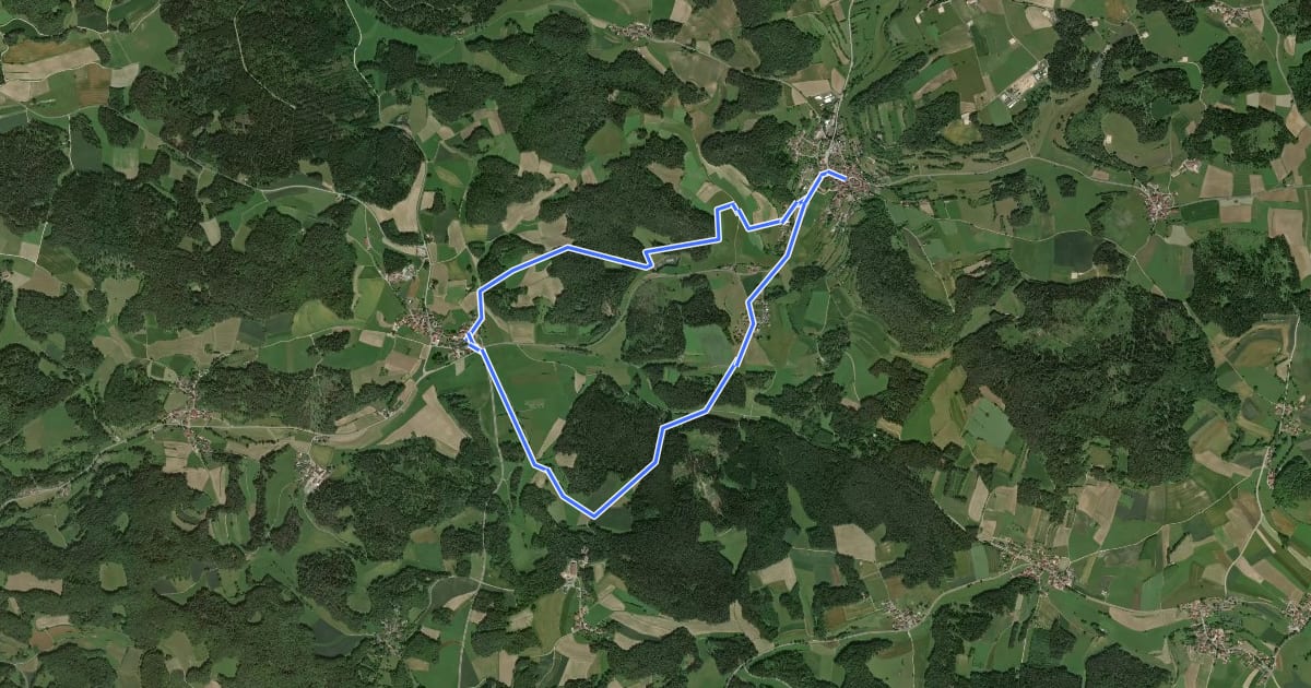 Маршрут Eschenfelden Rundweg 6 на спутниковом снимке