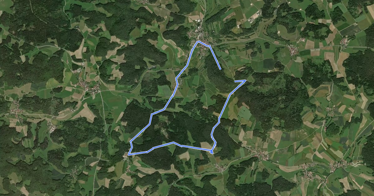 Маршрут Eschenfelden Rundweg 7 на спутниковом снимке