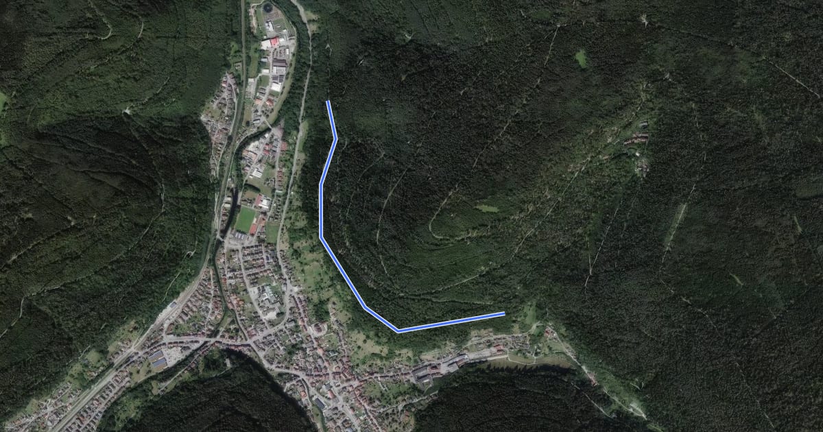 Маршрут Eschlesgrund - Dittenbrunnen на спутниковом снимке