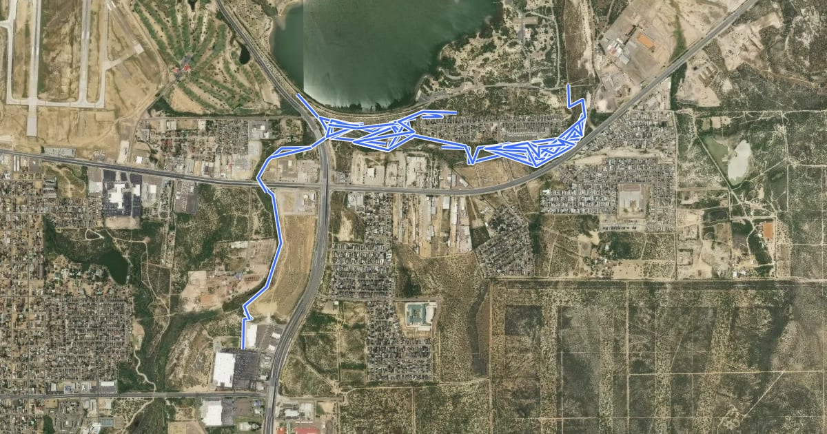 Маршрут Escondido Trail System на спутниковом снимке