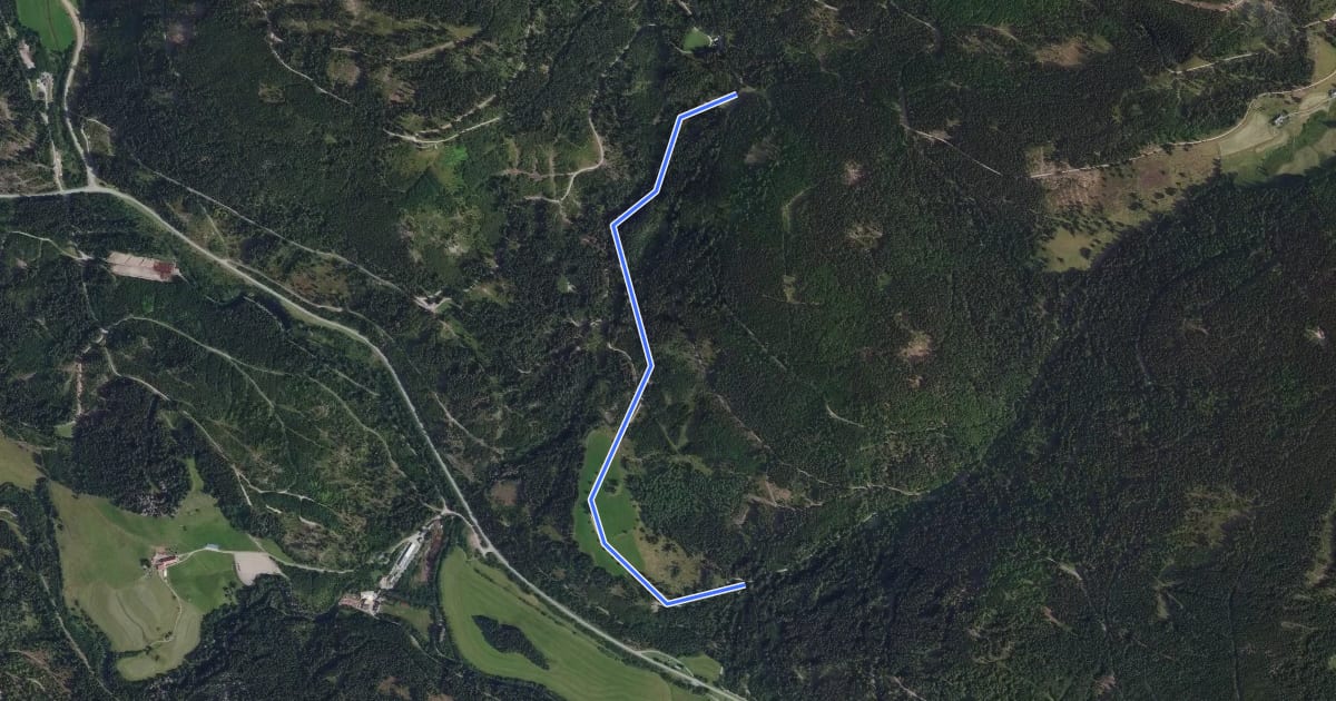 Маршрут Eselsbrücke - Heuberg на спутниковом снимке