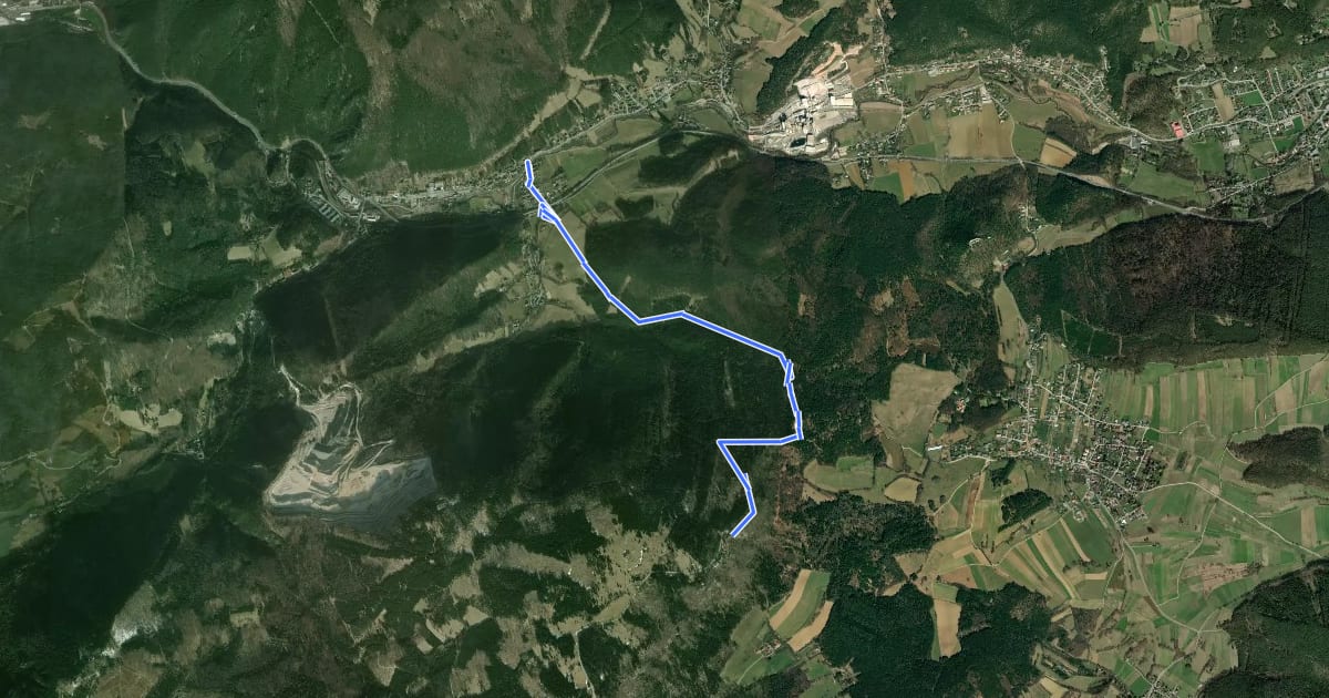Маршрут Eselweg (Waldegg - Peisching - Herrgottschnitzerhaus) на спутниковом снимке