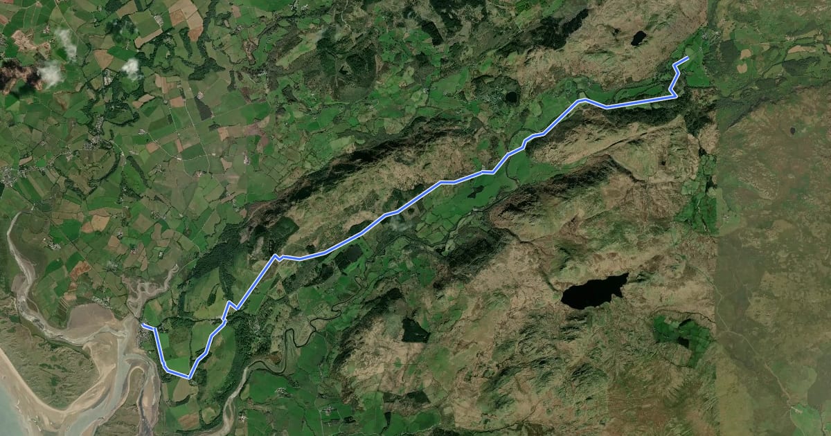 Маршрут Eskdale TRail на спутниковом снимке