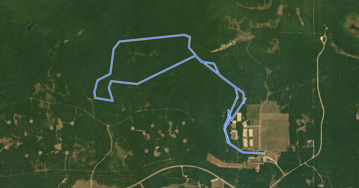 Маршрут Esker Trail на спутниковом снимке