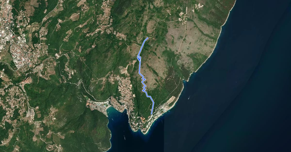 Маршрут ESPRESSO trail на спутниковом снимке