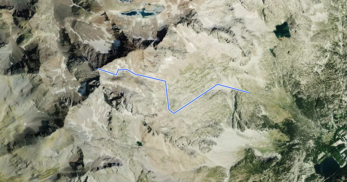 Маршрут esquí de montaña: Algas N на спутниковом снимке