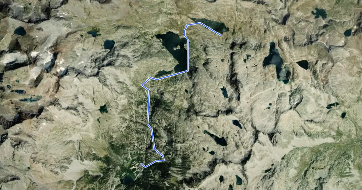Маршрут esquí de montaña: aproximación Refugio Bachimaña на спутниковом снимке