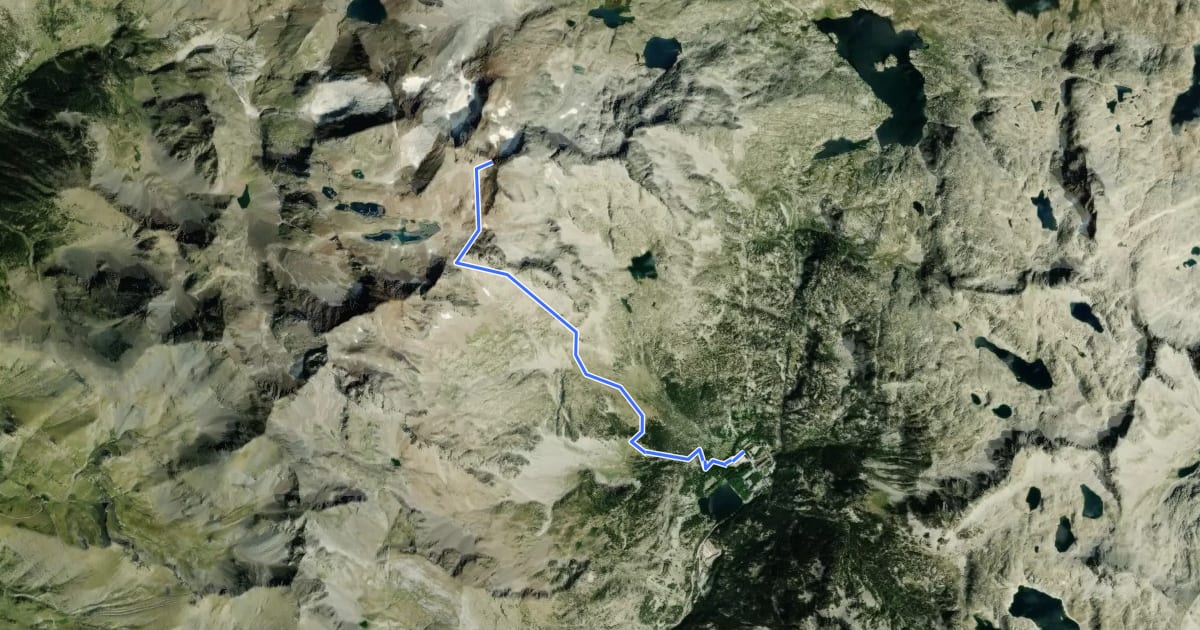 Маршрут esquí de montaña: Arnales на спутниковом снимке