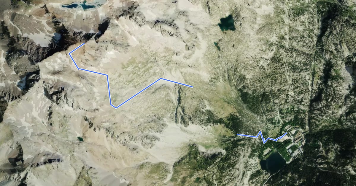 Маршрут esquí de montaña: Garmo Negro на спутниковом снимке