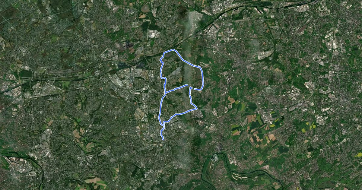 Маршрут Essen erfahren - Route Nord на спутниковом снимке