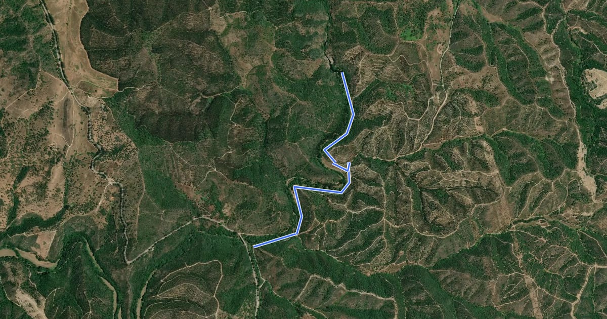 Маршрут Estação da Biodiversidade da Ribeira do Torgal на спутниковом снимке