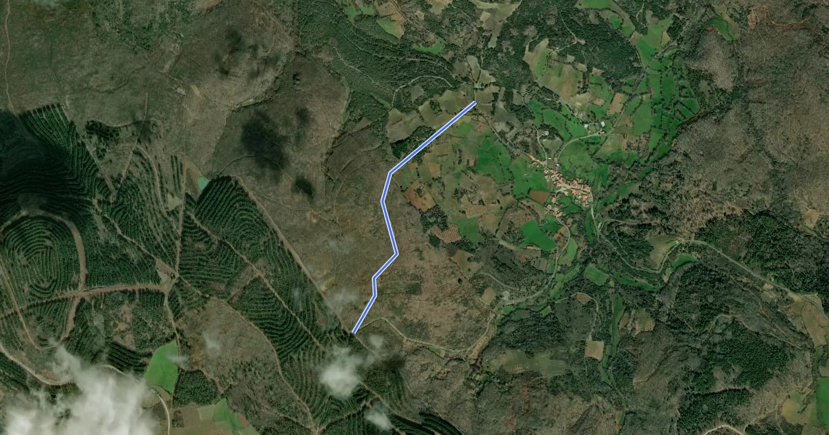 Маршрут Estação da Biodiversidade de Carrazedo на спутниковом снимке