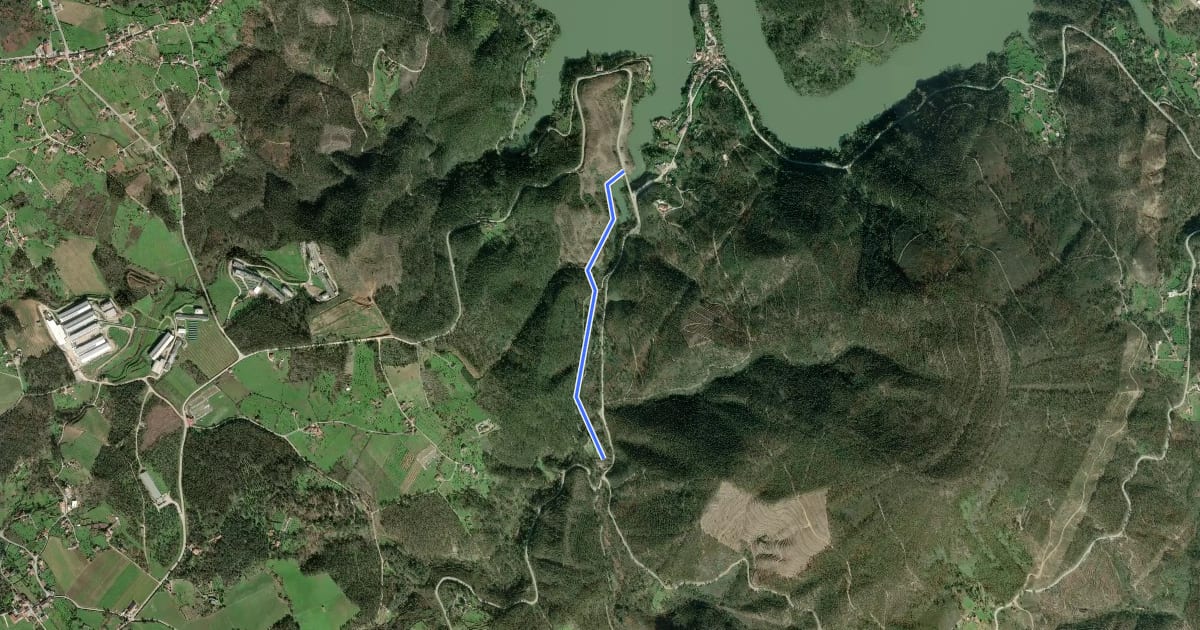 Маршрут Estação da Biodiversidade de Dornes на спутниковом снимке